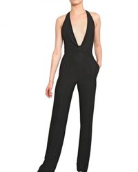 Valentino | Black Silk Cady Jumpsuit | Lyst