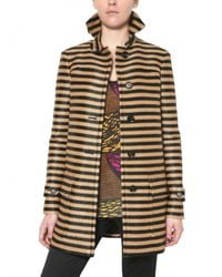 Burberry Prorsum | Natural Raffia Stripe Coat | Lyst