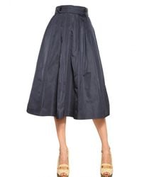 Burberry Prorsum | Blue Silk Taffeta Flared Skirt | Lyst