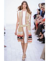Chloé | Multicolor Pleated Silk Crepe De Chine Dress | Lyst