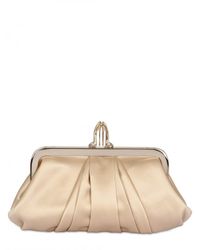 Christian Louboutin | Natural Mini Loubi Lula Silk Clutch | Lyst