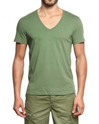 Closed | Green V-neck Jersey T-shirt for Men | Lyst