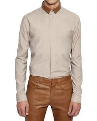 Dior Homme | Natural Nappa Collar Silk Blend Poplin Shirt for Men | Lyst