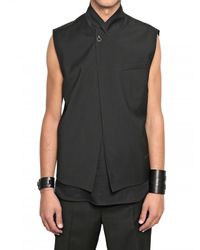 Dior Homme | Black Double Wool Toile Buckle Vest for Men | Lyst