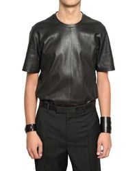 Dior Homme | Black Short Sleeved Stretch Nappa Shirt for Men | Lyst