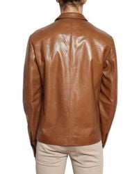 Dior Homme | Brown Nappa Leather Jacket for Men | Lyst