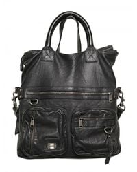 Dolce & Gabbana | Black Washed Sheep Skin Shoulder Bag for Men | Lyst