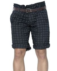 Dolce & Gabbana | Gray Cotton Net Shorts for Men | Lyst