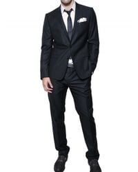 Dolce & Gabbana | Blue Jaspé Wool & Silk Blend Suit for Men | Lyst