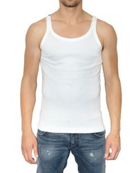 Dolce & Gabbana | White Ribbed Jersey Tank Top for Men | Lyst