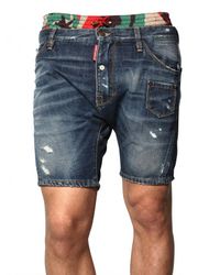 DSquared² | Blue Boxer Waist Denim Pupu Shorts for Men | Lyst