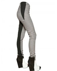 Gareth Pugh | Black Stripey Stretch Silk Jersey Leggings | Lyst