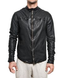 Giorgio Brato | Black Washed Nappa Bomber Leather Jacket for Men | Lyst