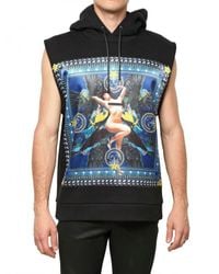 Givenchy | Black Pin Up Printed Fleece Sleeveless Sweatsh for Men | Lyst