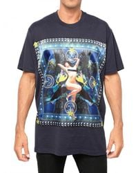 Givenchy | Blue Pin Up Print Jersey T-shirt for Men | Lyst