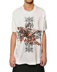 Givenchy | White Pin Up Printed Jersey Oversized T-shirt for Men | Lyst