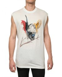 Givenchy | White Silk Blend Jersey Sleeveless T-shirt for Men | Lyst