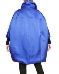 Jil Sander | Blue Shiny Silk Poplin Down Jacket | Lyst