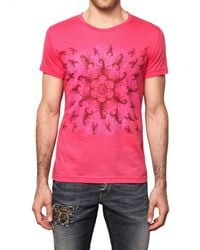 John Richmond | Pink Scorpion Print Jersey T-shirt for Men | Lyst