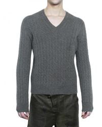 Pringle of Scotland | Gray Wool and Cashmere Cable Knit Sweater for Men | Lyst