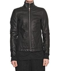 Rick Owens | Black Cow Leather Jacket for Men | Lyst