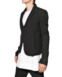 Rick Owens | Black Silk Georgette On Silk Twill Short Jacket for Men | Lyst