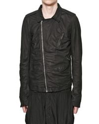 Rick Owens | Black Velo Soft Leather Jacket for Men | Lyst