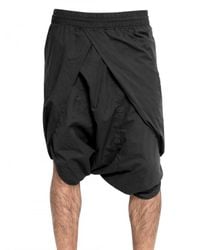 Silent - Damir Doma | Black Cotton Poplin Sarong Shorts for Men | Lyst