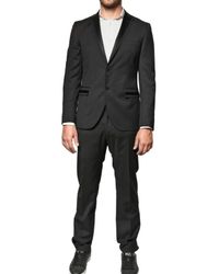 Tonello | Black Stretch Wool Canvas Tuxedo Suit for Men | Lyst
