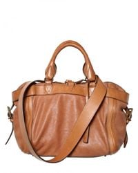 Burberry | Brown Banford Leather Top Handle | Lyst