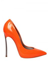 Casadei | Orange 120mm Patent Pointy Pumps | Lyst