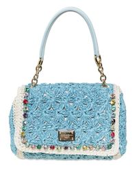 Dolce & Gabbana | Blue Miss Charles Crochet Top Handle | Lyst