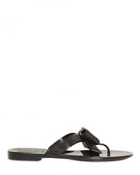 Ferragamo | Black Bali Jelly Bow Thong Sandals | Lyst
