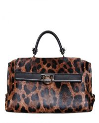 Ferragamo | Multicolor Sofia Medium Pony Skin Effect Top Handle | Lyst