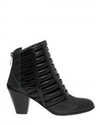 Gareth Pugh | Black 50mm Cuban Heel Cage Leather Ankle Boots for Men | Lyst