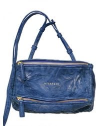 Givenchy | Blue Pandora Mini Washed Leather Shoulder Bag | Lyst