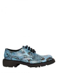 Jil Sander | Blue Python Lace-up Shoes for Men | Lyst