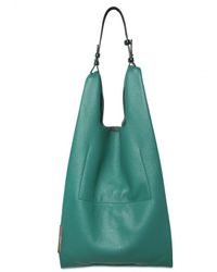 Jil Sander | Green Market Grainy Leather Shoulder Bag | Lyst