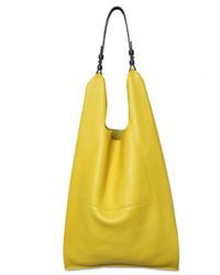 Jil Sander | Yellow Market Grainy Leather Shoulder Bag | Lyst