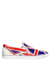 Jimmy Choo | Multicolor English Flag Printed Denim Loafers for Men | Lyst