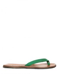 Ralph Lauren | Green Canvas and Leather Flip Flop Sandals for Men | Lyst