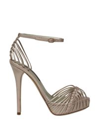 Ralph Lauren | 130mm Jen Metallic Suede Sandals | Lyst