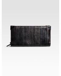 Alexander Wang | Black Prisma Long Compact Eel Leather Wallet | Lyst