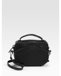 Alexander Wang | Black Rafael Perforated Leather Shoulder Bag | Lyst