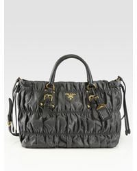 Prada | Gray Tessuto Gaufre Nylon Tote Bag | Lyst