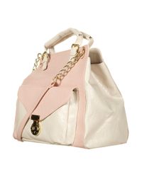 pink bag with chain