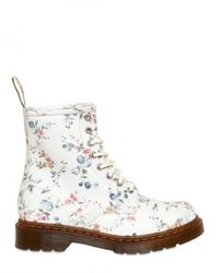 Dr. Martens | Multicolor Floral Print Leather Lace Up Boots | Lyst