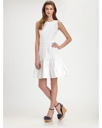 RED Valentino | White Sleeveless Cotton Dress | Lyst