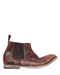 Shoto | Brown Elasticated Leather Low Boots for Men | Lyst