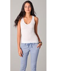James Perse | White Rib Tank | Lyst